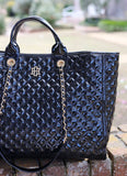 Melissa Tote Bag BLACK PATENT SQ: Default