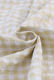 Khaki Plaid Ruffled Sleeve Smocked Maxi Dress