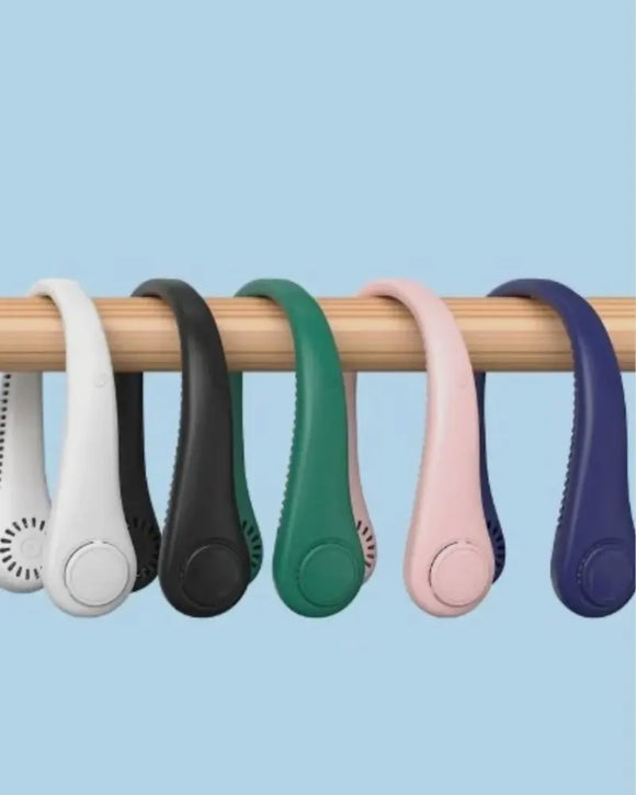Portable hands free neck fan